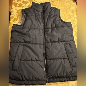 Old Navy Black and Gray Puffer Vest